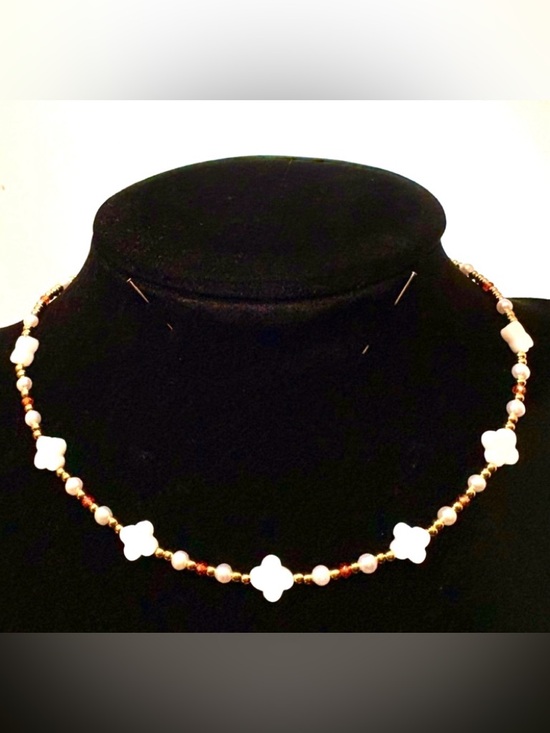Jewelry - 🛑🛑SOLD🛑🛑 Boho Real Shell Genuine Natural Stone Freshwater Pearl Necklace